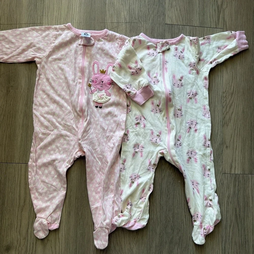Carter's Other Brands Lot 9 Piece 6-9 Months Girl Clothes Sleepers Bodysuits Top